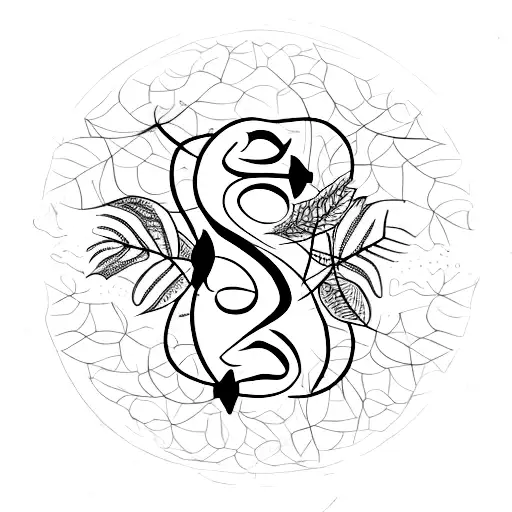 drake's equation in a circle on inside of arm with fine delicate and minimalistic vines and leaves tattoo design idea