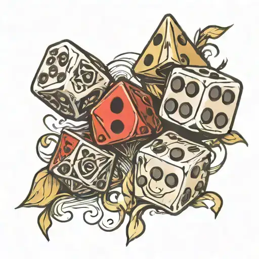 Dice With Risk And Reward Temporary Tattoo - BlackInk AI