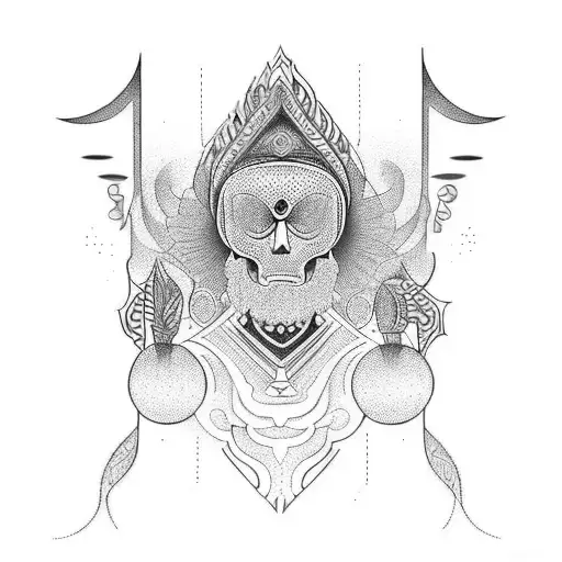 ethnic, mystic, hippie tattoo design idea
