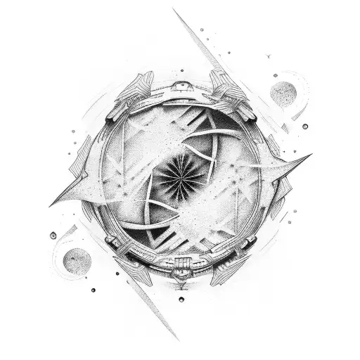 vortex shedding with a mesh tattoo design idea