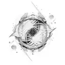 vortex shedding with a mesh tattoo design idea