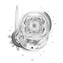 vortex shedding with a mesh tattoo design idea