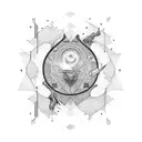 vortex shedding with a mesh tattoo design idea