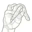 Skeleton hand holding tattoo design idea