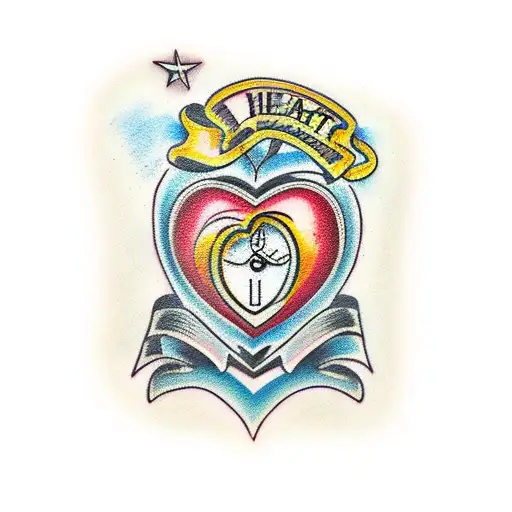 heart attack tattoo design idea