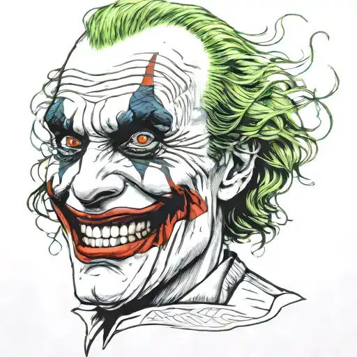 joker face tattoo design idea