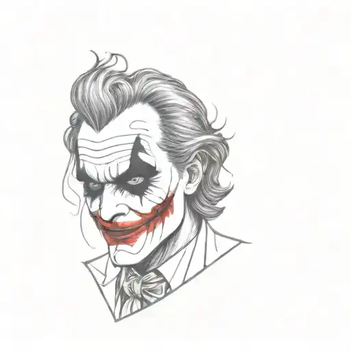 joker face tattoo design idea
