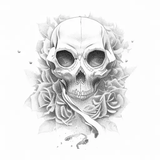 Bipolar with mexican death day style tattoo design idea