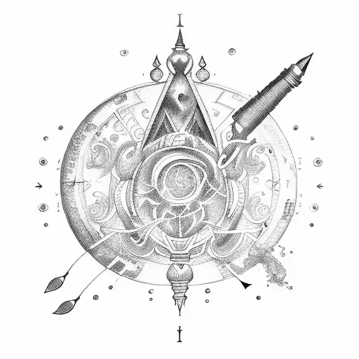 aquarius, taurus, and libra tattoo design idea