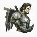 winter soldier holding tattoo design idea