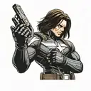 winter soldier holding tattoo design idea