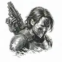 winter soldier tattoo design idea