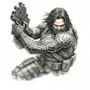 winter soldier tattoo design idea