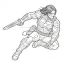 winter soldier tattoo design idea