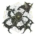 spider with web tattoo design idea