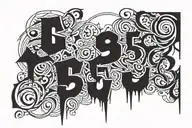 G59 text written tattoo design idea