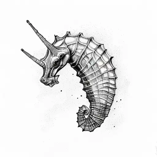 sea horse tattoo design idea