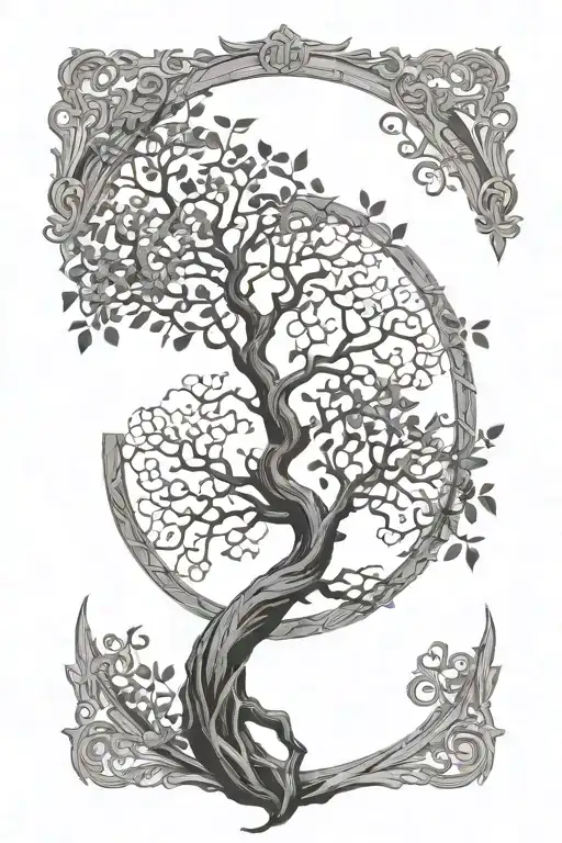 gothic tree of life tattoo design tattoo design idea