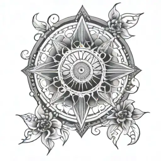 crop circle, rosabelle, harper tattoo design idea