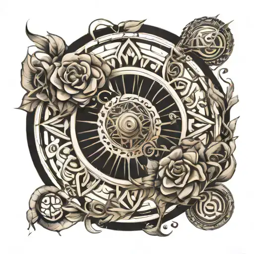 crop circle, rosabelle, harper tattoo design idea