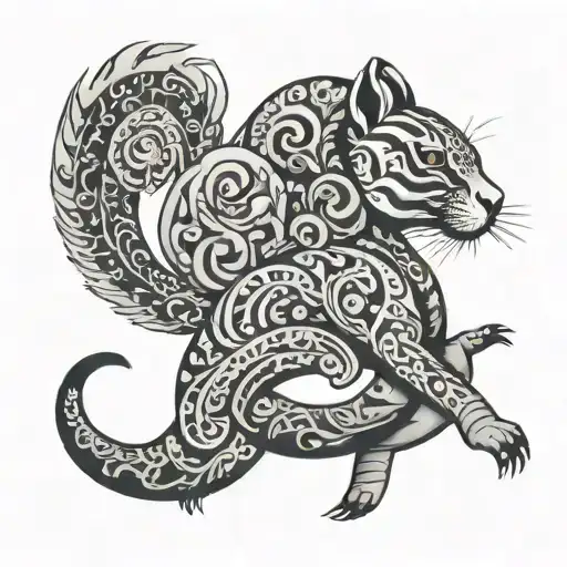 tattoo of an animal around my belly button  tattoo design idea