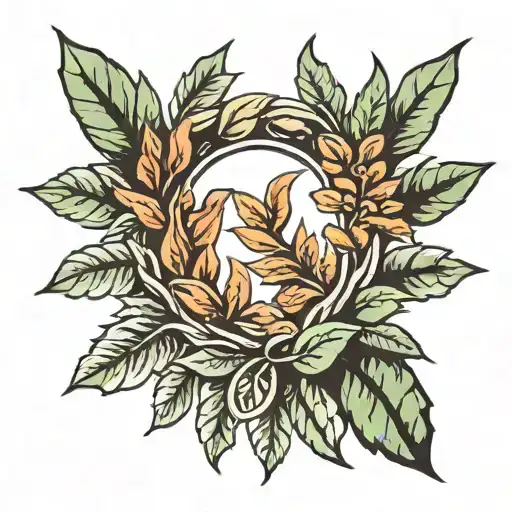 laurel wreath tattoo design idea