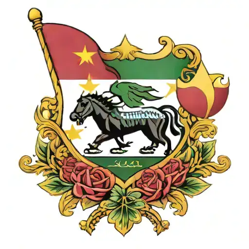 2+2=1 Kurdistan flag tattoo design idea