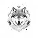 half wolf and half eagle tattoo design idea