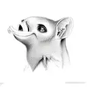 Fruit Bat eating  tattoo design idea