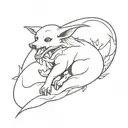 Cubone crying moon surrounded tattoo design idea