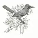 willy wagtail tattoo design idea