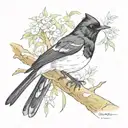 willy wagtail tattoo design idea