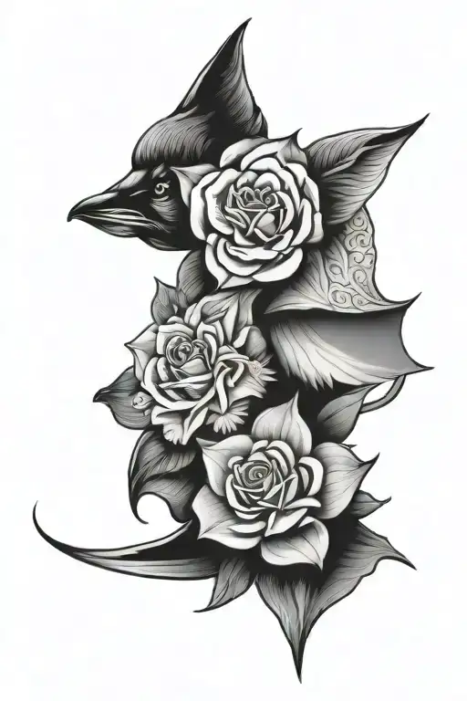 Nordic image whit the names Mara and Diane   tattoo design idea