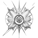 miraculous medal back tattoo design idea