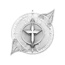 miraculous medal back tattoo design idea