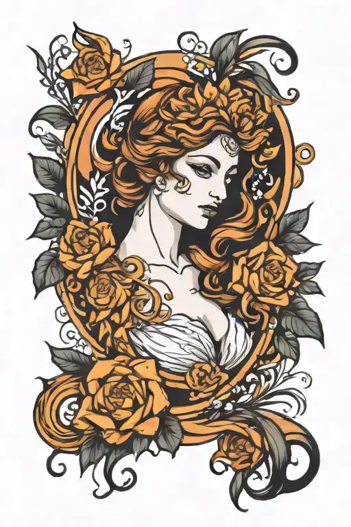 aphrodite goddess tattoo design idea