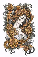 aphrodite goddess tattoo design idea