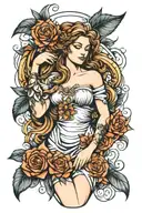 aphrodite goddess tattoo design idea