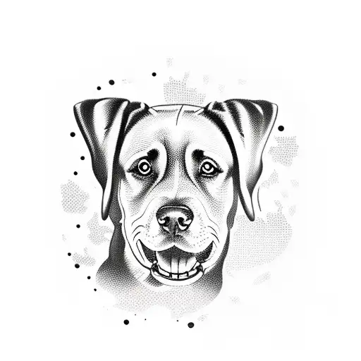 Labrador tattoo design idea