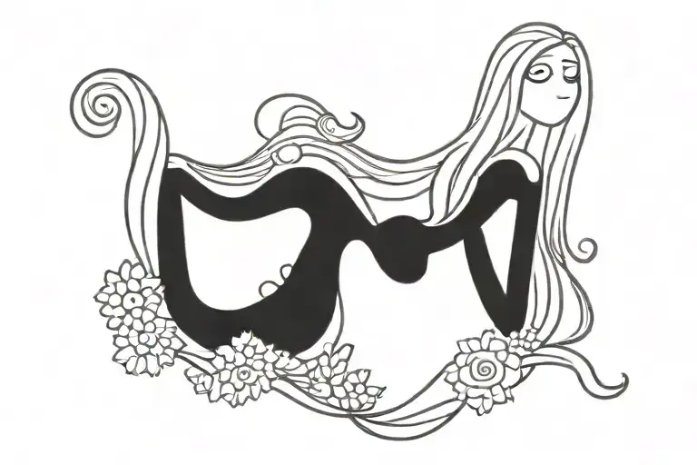 rapunzel flowers tattoo design idea