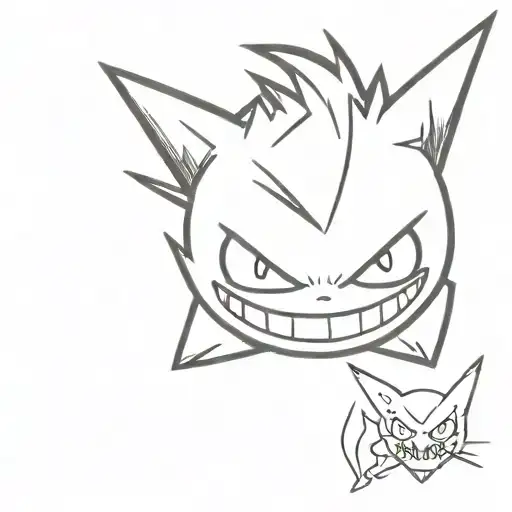 pokemon gengar tattoo design idea