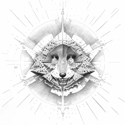 The dark side of the moon tattoo design idea