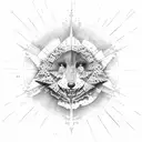 The dark side of the moon tattoo design idea