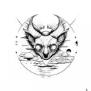 The dark side of the moon tattoo design idea