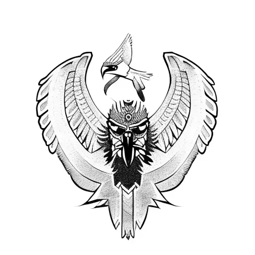 Aztec eagle tattoo design idea