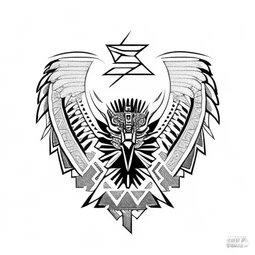 aztec tattoo eagle