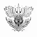 Aztec eagle tattoo design idea