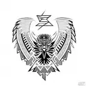 Aztec eagle tattoo design idea
