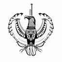 Aztec eagle tattoo design idea