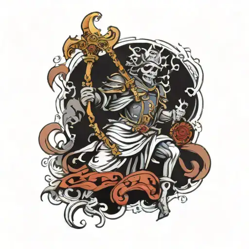 the death saint florian tattoo design idea